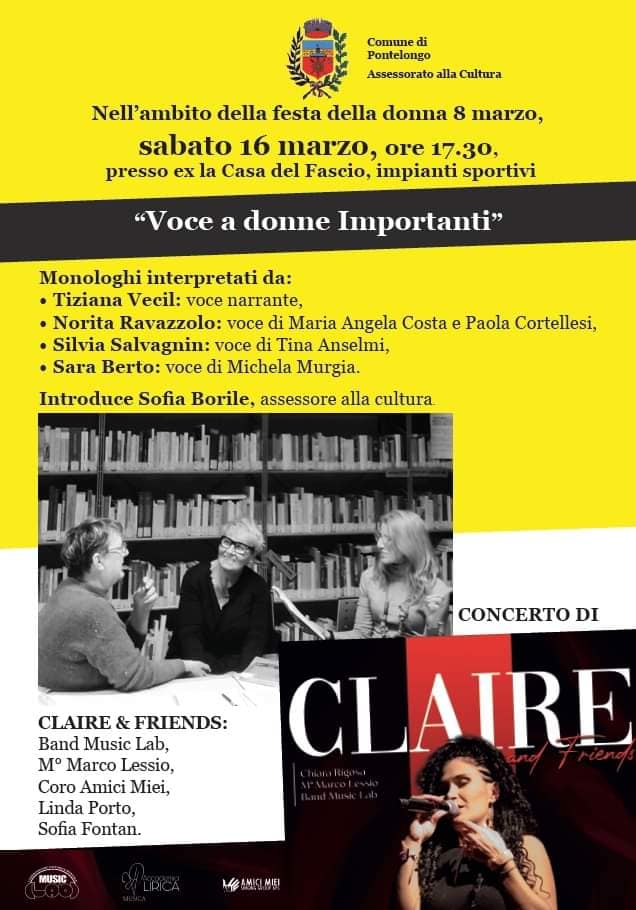 Voce a donne Importanti: monologhi, musica e non solo…