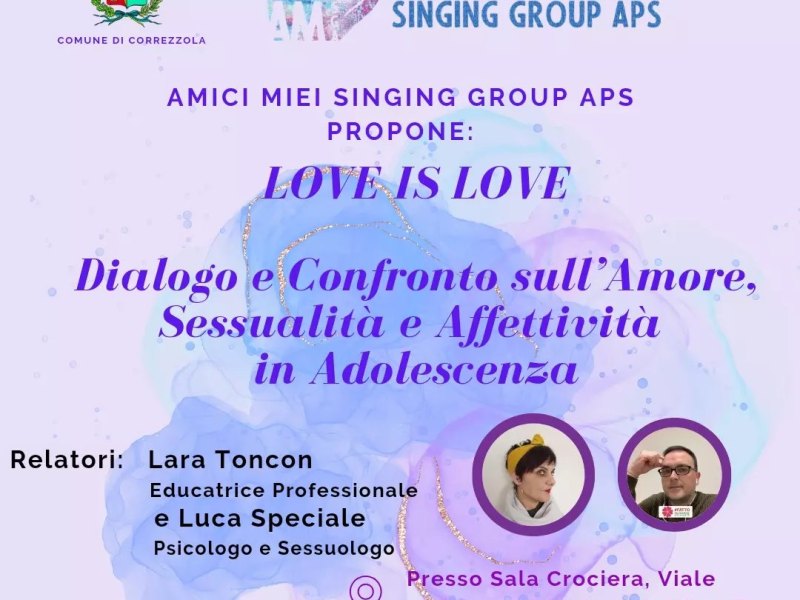Evento “Love Is Love”: Dialogo e confronto sull’amore, sulla sessualità e affettività in età adolescenziale